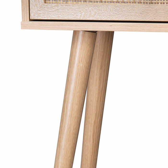 sweeek - Sidetable met rotan
