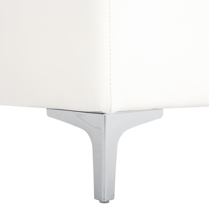 Beliani-ABERDEEN-Hoekslaapbank ottomaan-Wit-Rechts-267 cm-Kunstleer