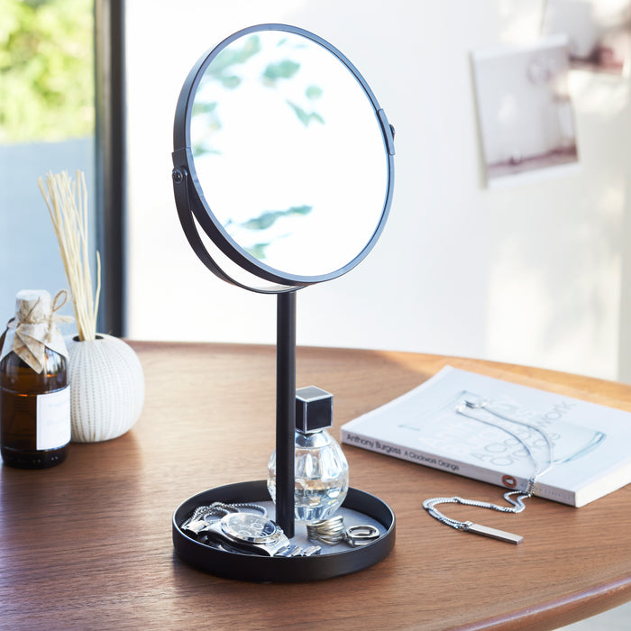 Yamazaki Tower Tray & Mirror Cosmeticaspiegel