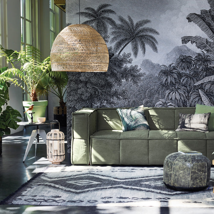 HKliving Wicker Rieten Hanglamp M