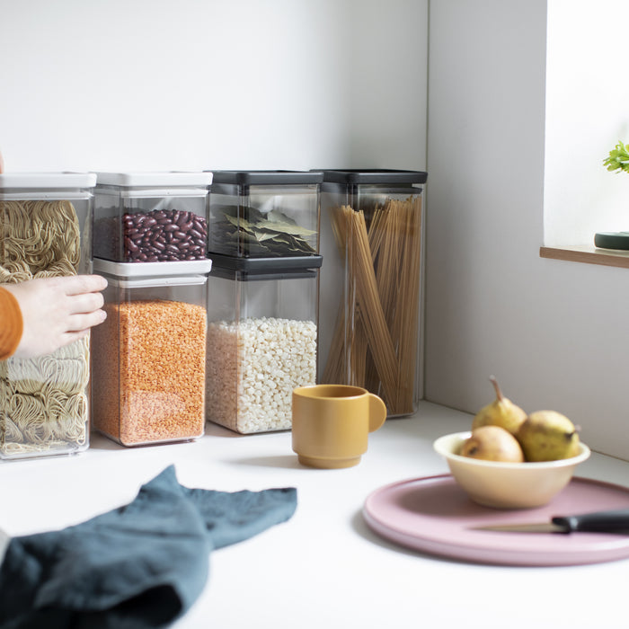 Brabantia Tasty+ Stapelbare Voorraadbus 0,7 L - Dark Grey