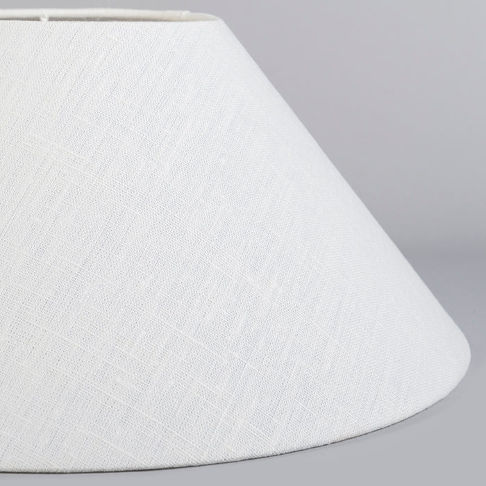 QAZQA Linnen lampenkap wit rond schuin 40|15|16