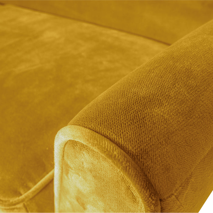 Woood Rocco 3-zitsbank - Velvet - Oker