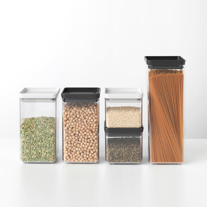 Brabantia Tasty+ Stapelbare Voorraadbus 2,5 L - Dark Grey