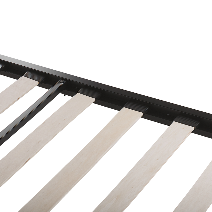 Beliani - ANTLIA - Tweepersoonsbed - Zwart - 140 x 200 cm - Metaal