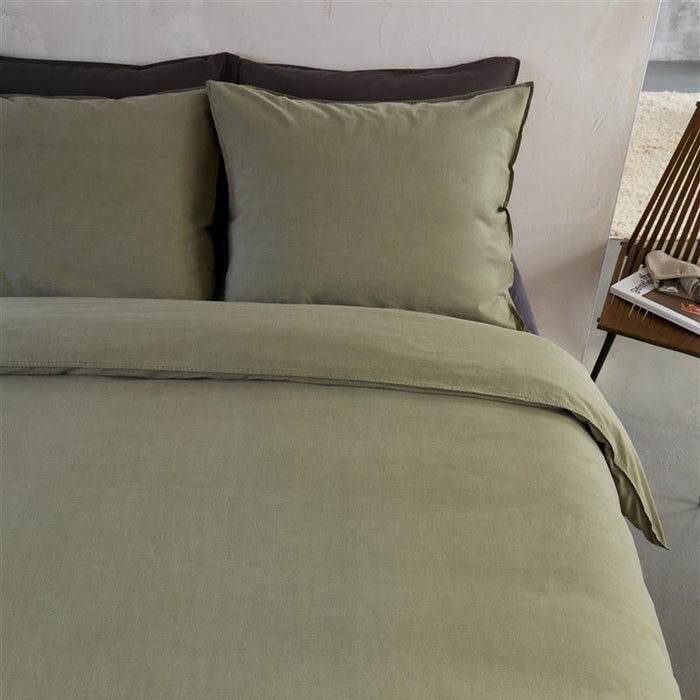 vtwonen Natural Stone Dekbedovertrek 260 x 200/220 cm - Donkergroen