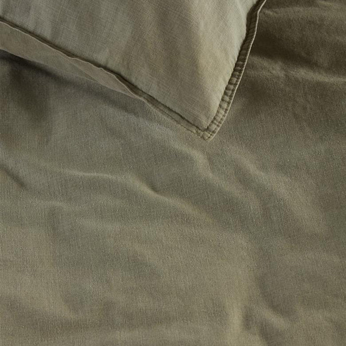 vtwonen Natural Stone Dekbedovertrek 260 x 200/220 cm - Donkergroen