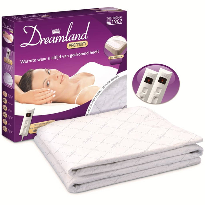 Dreamland Elektrische onderdeken polyester 150x137 cm gebroken wit