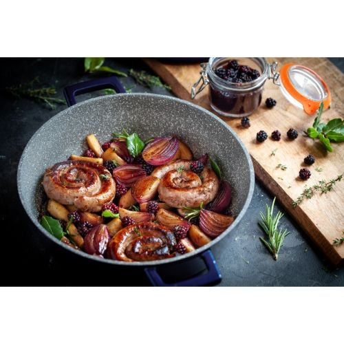 Braadpan, 24 cm, 4 L, Gietaluminium, Metallic Blauw - MasterClass