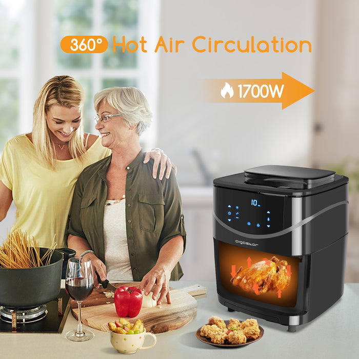 Aigostar Melodia 30XQJ-Airfryer-Heteluchtfriteuse-Stoomoven-Zwart