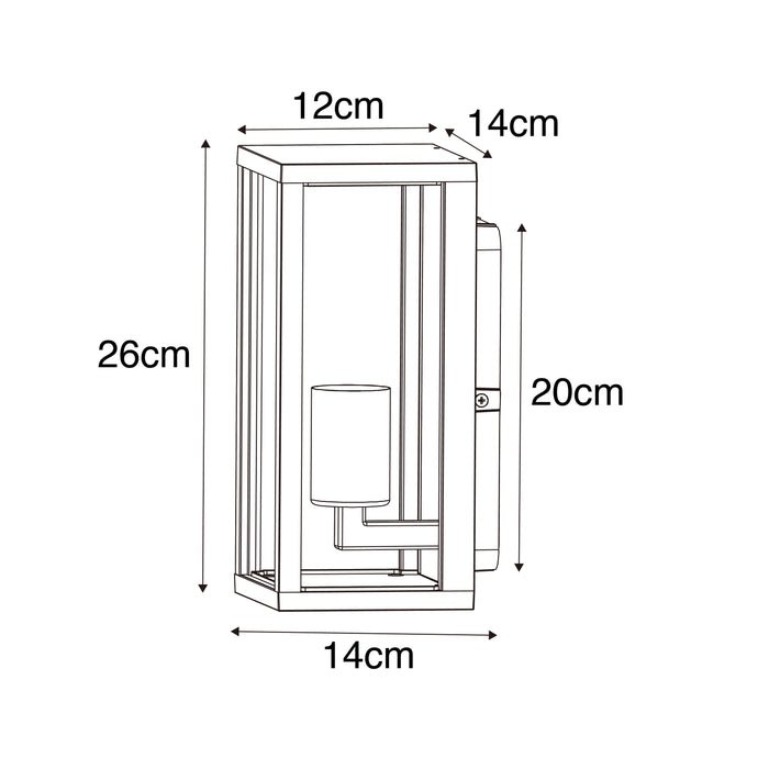 QAZQA Industriële wandlamp roestbruin 26 cm IP44 - Charlois