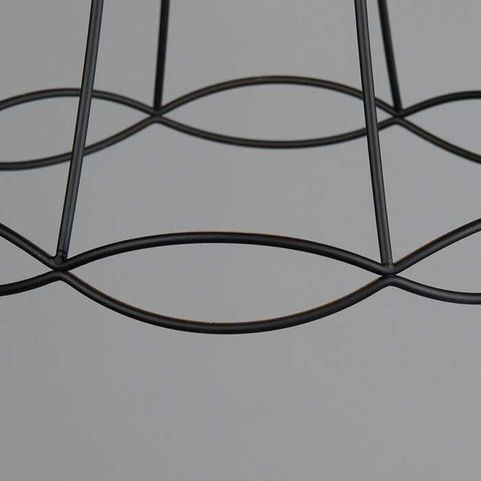 QAZQA Retro hanglamp zwart 30 cm - Granny Frame