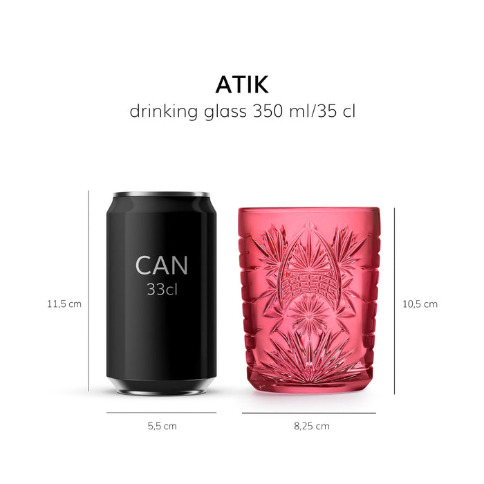 Libbey Waterglas Atik Candy Pink 0,35 L - 6 st.