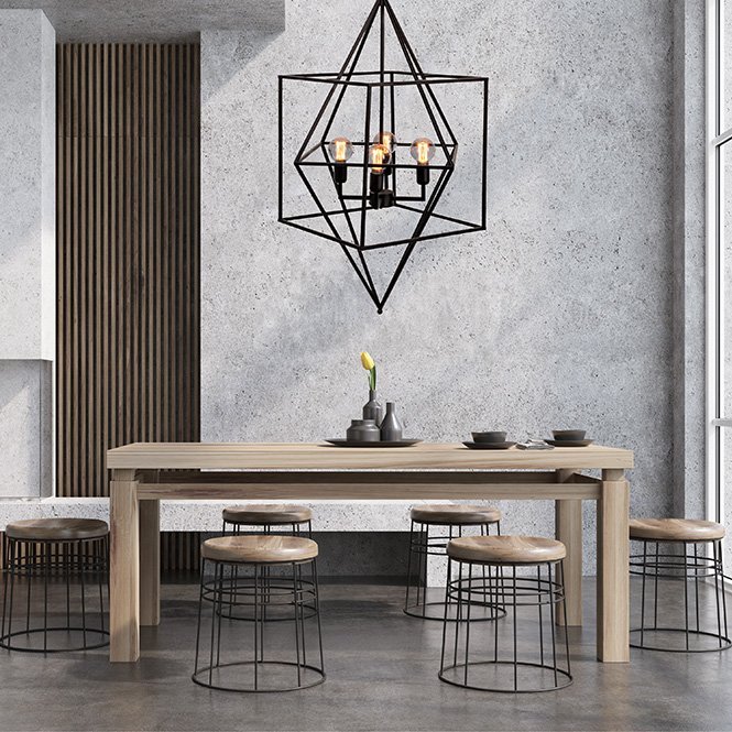 Light & Living Hanglamp Baula - Zwart - Ø66cm - 4L