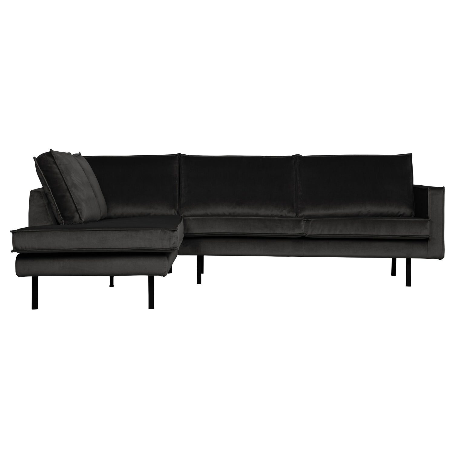 WOOOD Rodeo Hoekbank Links - Velvet - Antraciet