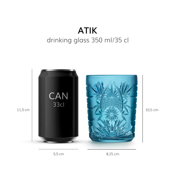 Libbey Waterglas Atik Petrol Blue 0,35 L - 6 st.