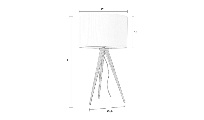 Zuiver Tripod Tafellamp - Zwart