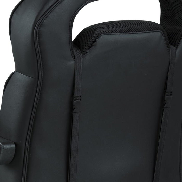 Hioshop Canie gamestoel met voetsteun, camouflagegrijs en zwart.