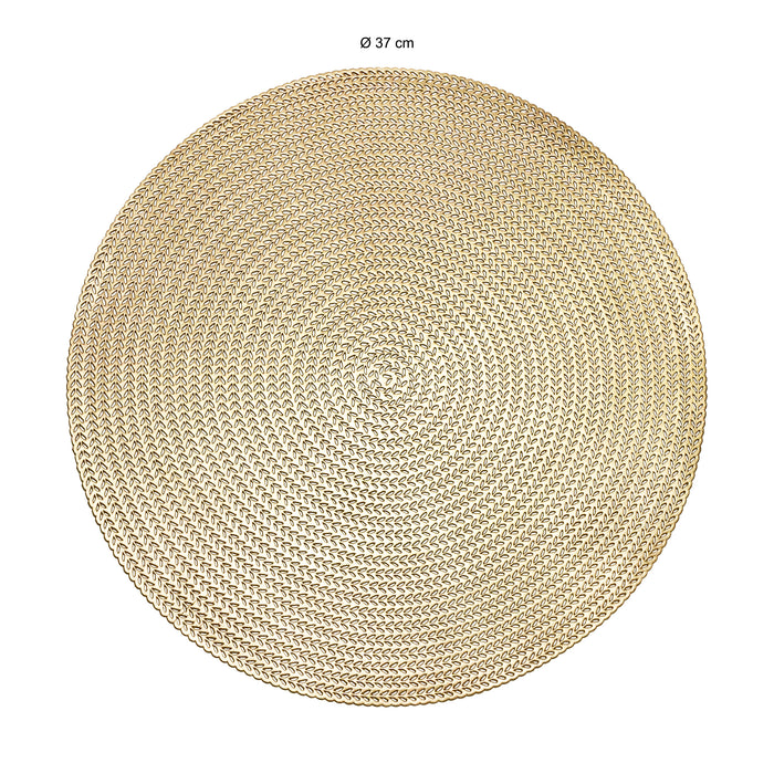 Krumble Placemat rond - PVC - Goud