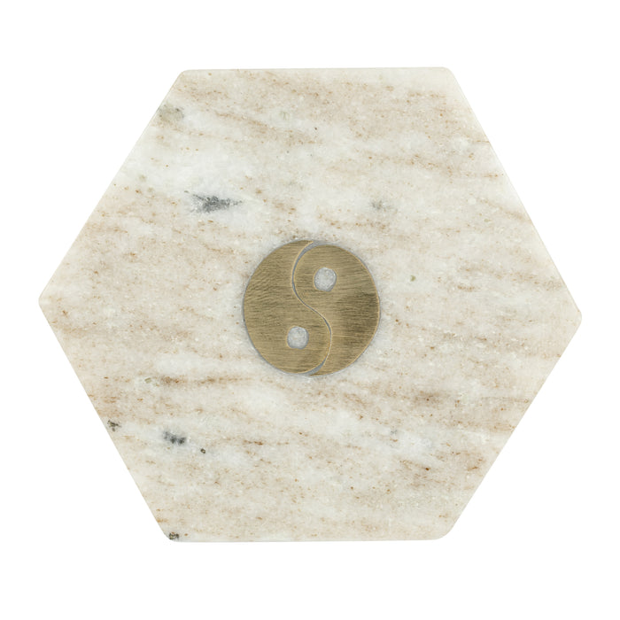 Á la Marble Yin Yang Onderzetters - Set van 2