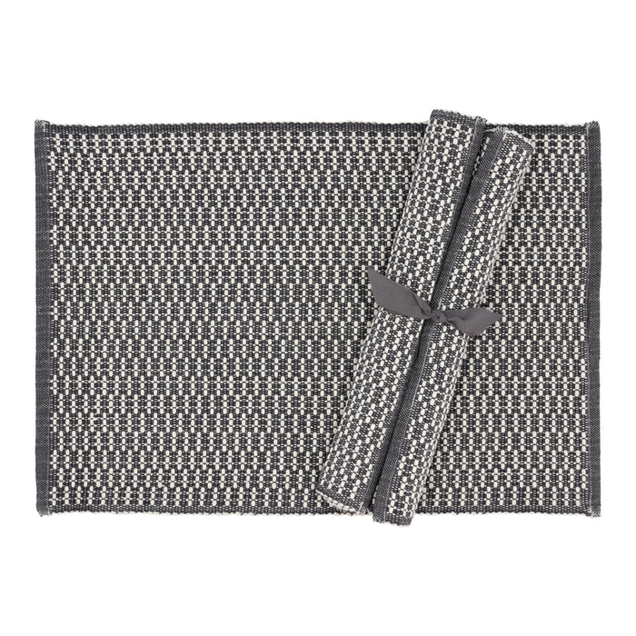 Södahl Graphic Placemat 33 x 48 cm - Wit/Grijs - 2 st.