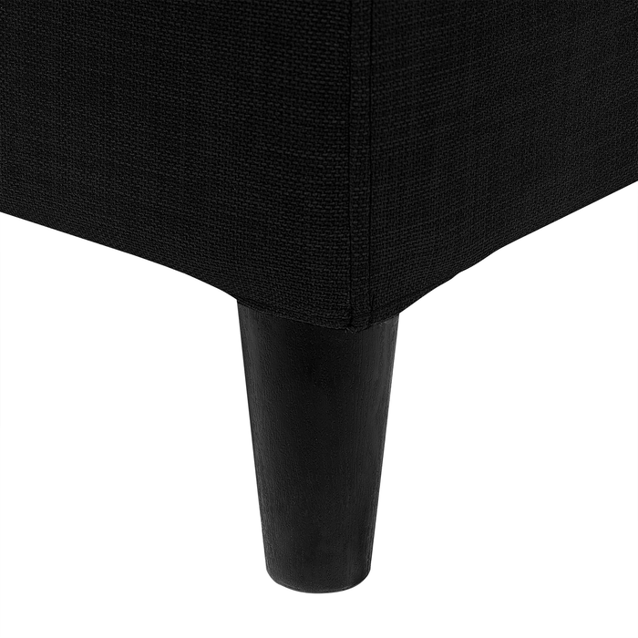 Beliani - FITOU - Tweepersoonsbed - Zwart - 160 x 200 cm - Polyester