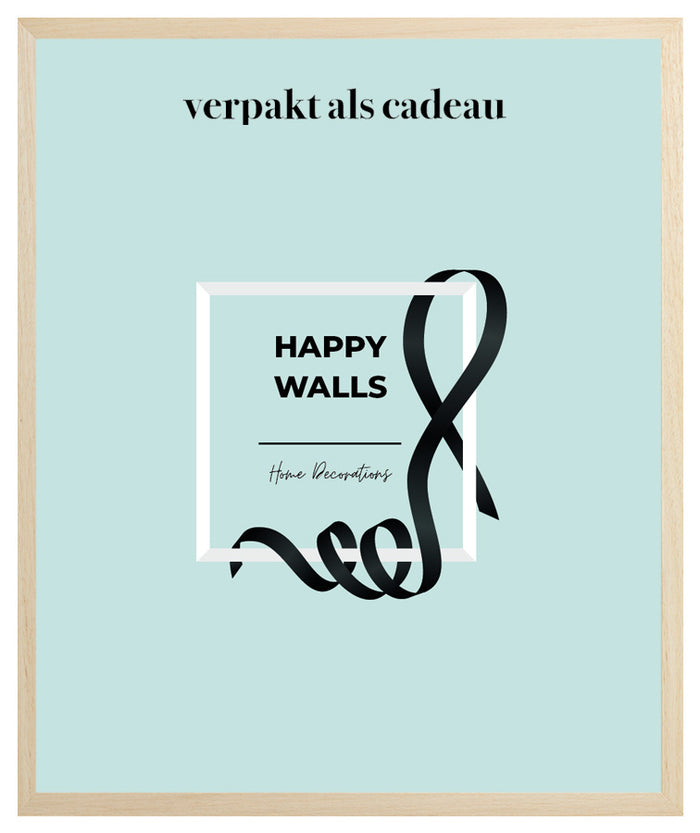 Happy Walls - Baby Uil in mooie houten Fotolijst - A3 formaat 30x40 cm