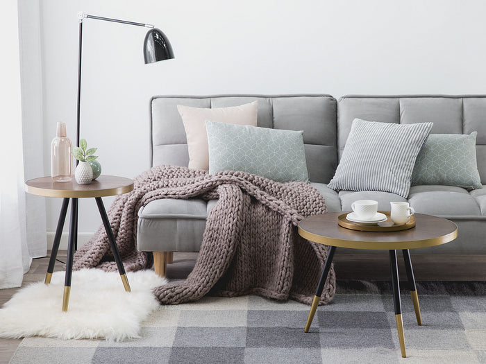 Beliani - RAMONA - Bijzettafel - Zwart - MDF