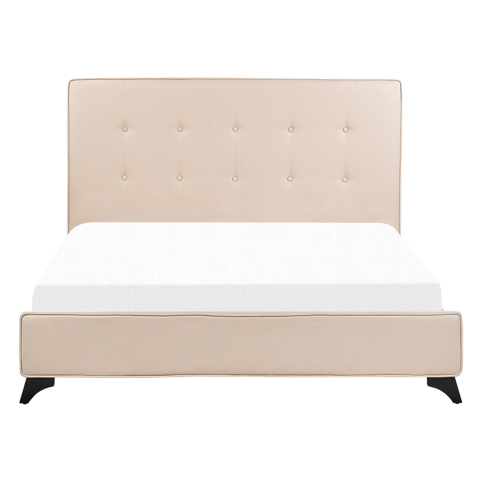 Beliani-AMBASSADOR -Tweepersoonsbed-Beige-140 x 200 cm-Polyester