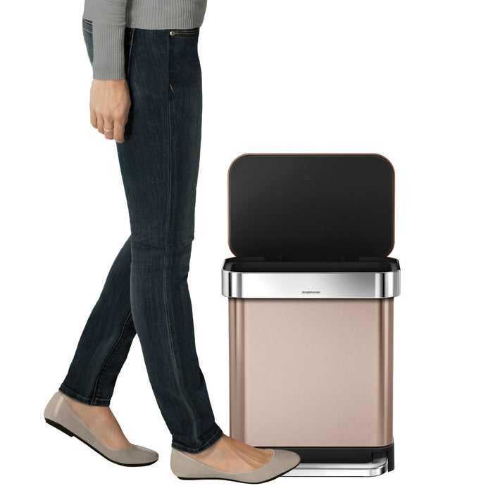 Simplehuman Rectangular Liner Pocket Pedaalemmer 30 Liter