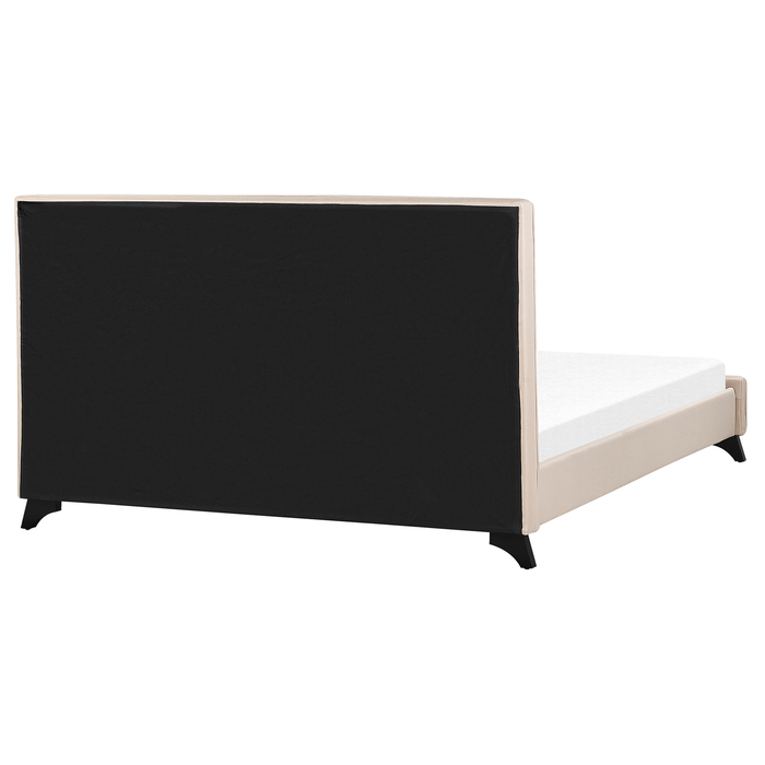 Beliani-AMBASSADOR-Tweepersoonsbed-Zwart-160 x 200 cm-Polyester