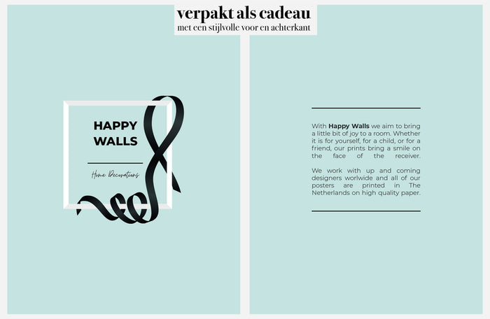 Happy Walls - Babykamer Posters - Set van 4 Baby diertjes