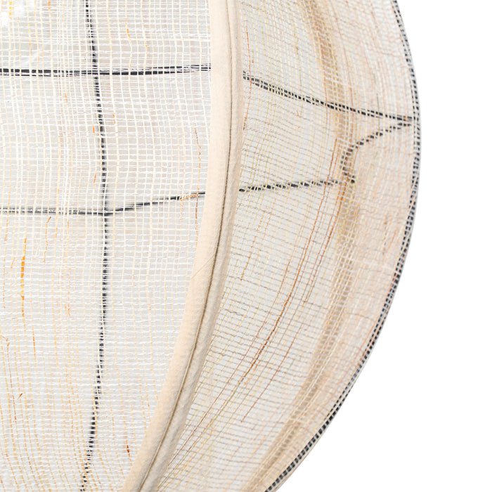 QAZQA Oosterse hanglamp bruin stof 46 cm - Rob