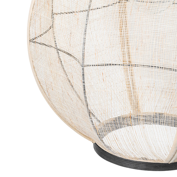 QAZQA Oosterse hanglamp bruin stof 46 cm - Rob