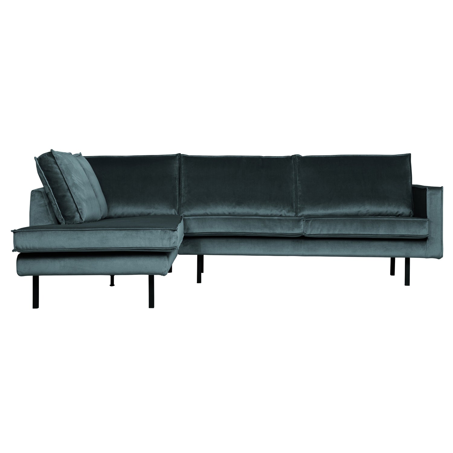 WOOOD Rodeo Hoekbank Links - Velvet - Teal