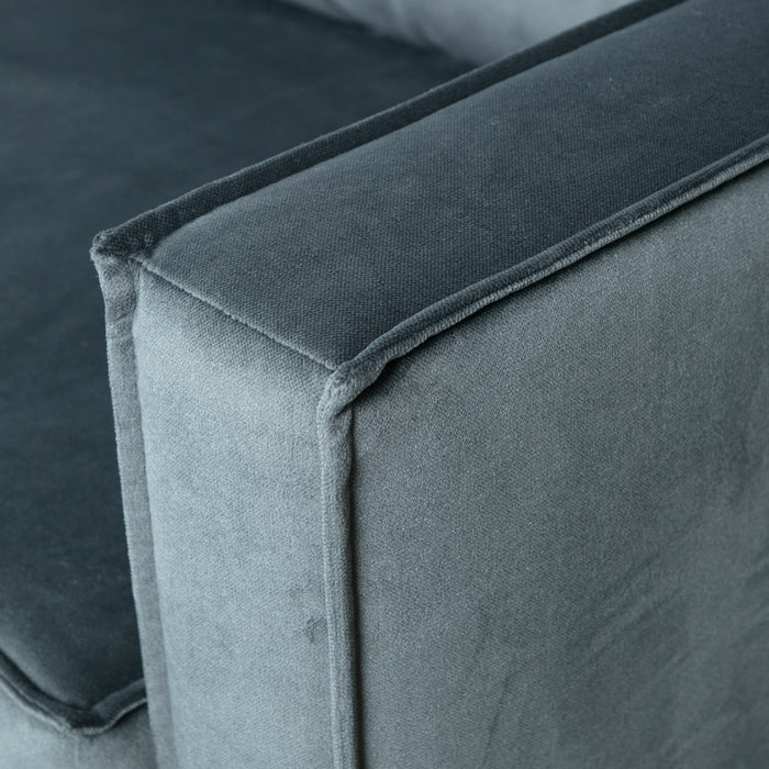 WOOOD Rodeo Hoekbank Links - Velvet - Teal