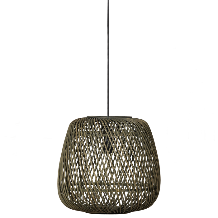 WOOOD Moza Hanglamp - Bamboe - Groen - 36x36x36