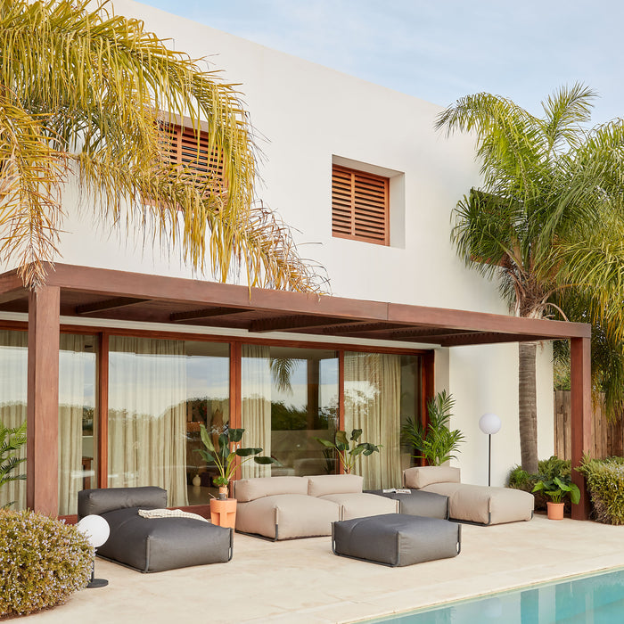 Kave Home Square Lounger - Donkergrijs - D 101 x B 101 x H 35 cm