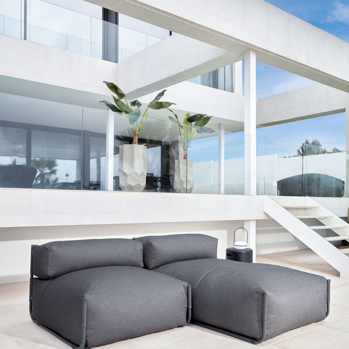 Kave Home Square Lounger - Donkergrijs - D 101 x B 101 x H 35 cm