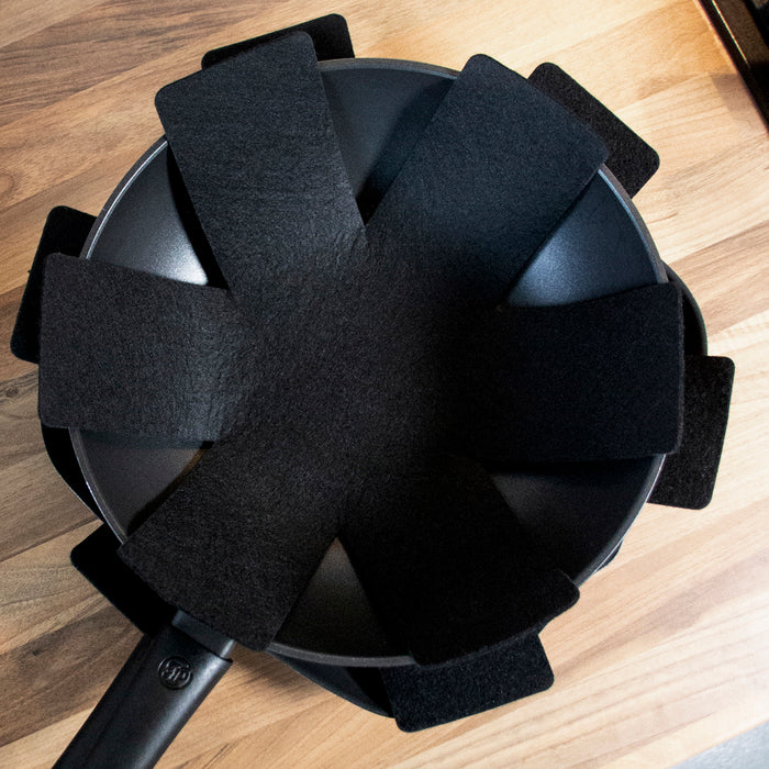 Krumble Panbeschermer set van 3 - Zwart