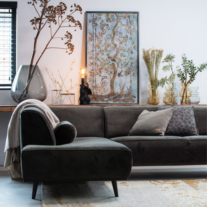 WOOOD Statement Hoekbank Rechts - Fluweel - Warm Green