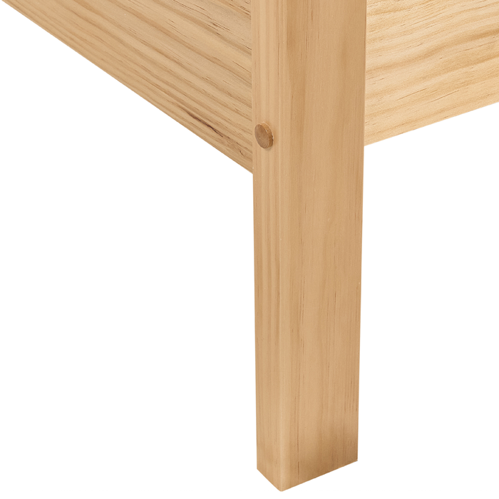 Beliani-CARNAC -Tweepersoonsbed-Lichtbruin-160 x 200 cm-Rubberhout