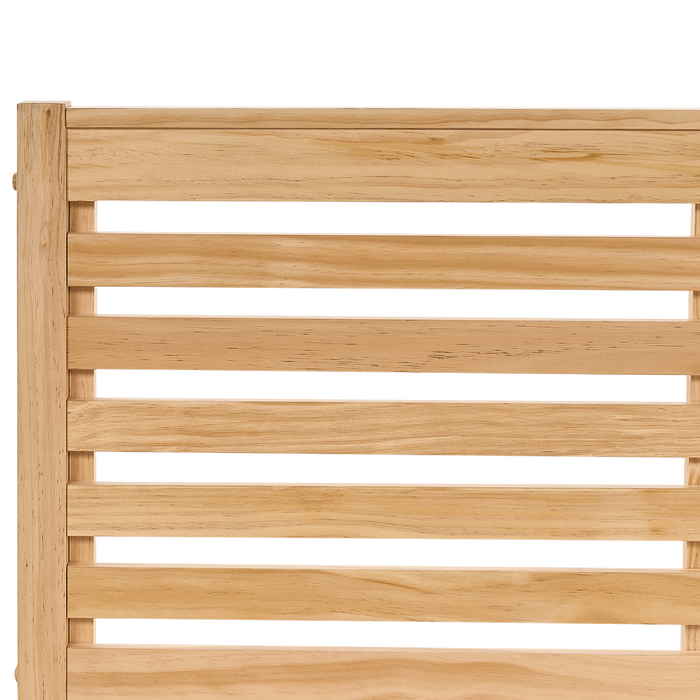 Beliani-CARNAC -Tweepersoonsbed-Lichtbruin-160 x 200 cm-Rubberhout