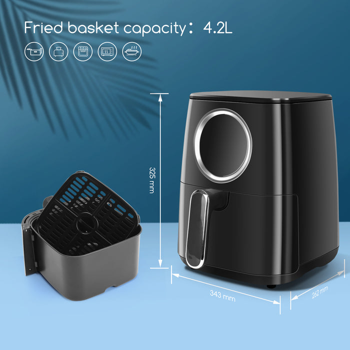 Aigostar Odin 30YCN - Airfryer - Hetelucht Friteuse - 1400W - Zwart