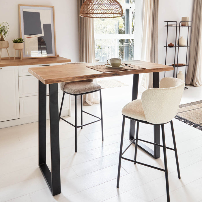 Kave Home Ciselia Barkruk - Wit