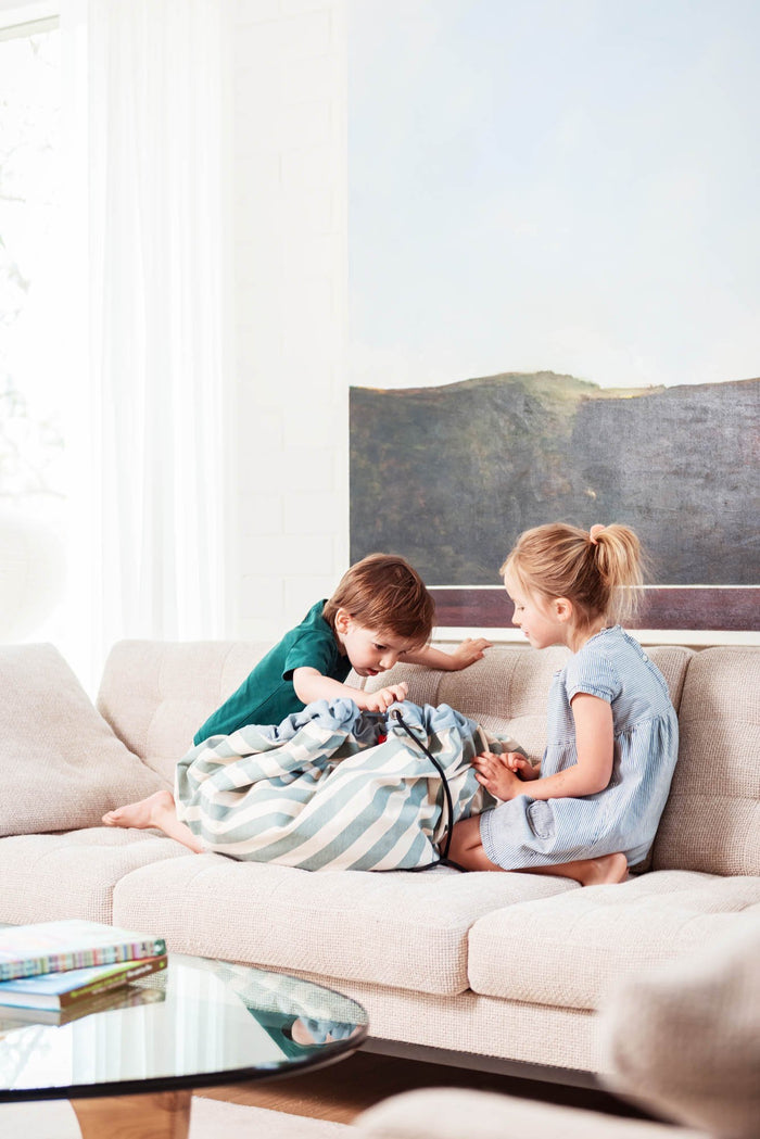 Play & Go Stripes Green toy storage bag