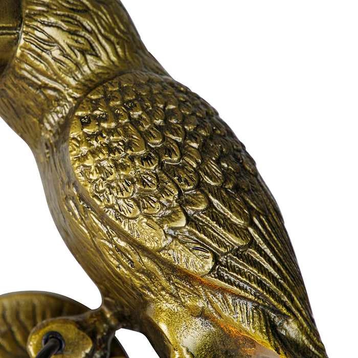 QAZQA Vintage wandlamp messing - Animal Toekan