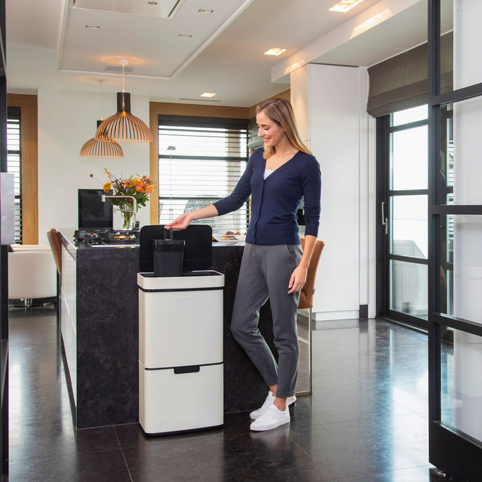 Homra Nexo Afvalemmer 72 Liter (48+12+12 Liter) - Wit/crème