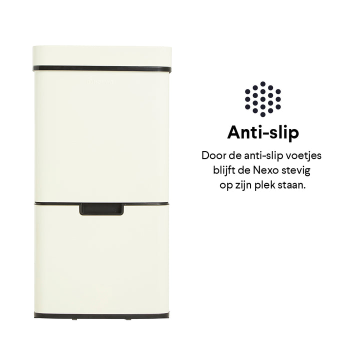 Homra Nexo Afvalemmer 72 Liter (48+12+12 Liter) - Wit/crème