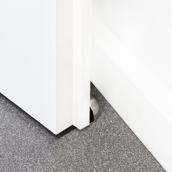 QUVIO Deurstopper klein - Zilver met zwarte rand